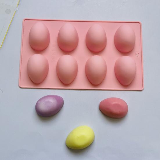 Easter Egg Silicone Mold for Baking 8 Cavity Non-Stick Chocolate Mold Freezer Oven
