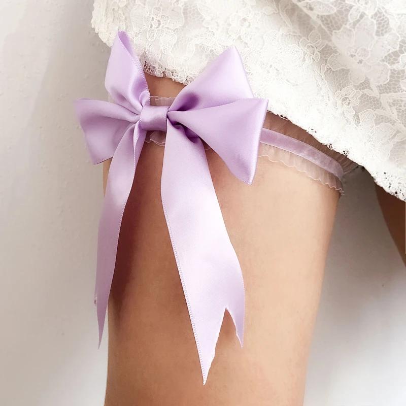 Sexy Lace Bow Garter Bride Solid Color Fashion Comfortable Wild Thigh Ring Wedding Accessories