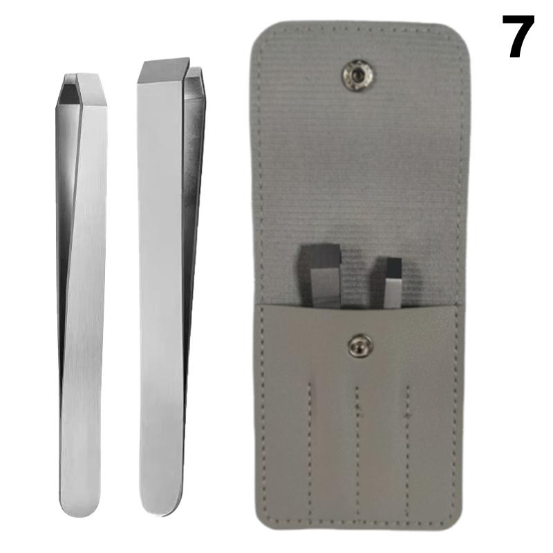 Thickened Stainless Steel Tweezers Beard Eyebrow Hair Removal Facial Hair Plucking Tool Flat Tip Design For Easy Grip Durable