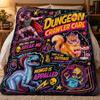 Dungeon Crawler Carl Blanket, Funny Fantasy Novel Throw Blanket, Cozy Gamer Gift, LitRPG Fandom Blanket, Soft Plush Couch Blanke
