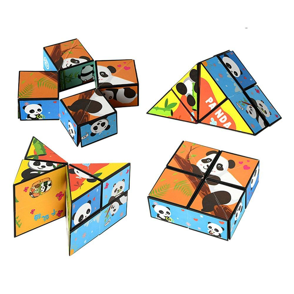 Kids Magic Cube Game Shape Shifting Box Geometric Changeable 3D Decompression Hand Flip Puzzle Three-Dimensional Small Toy Gifts