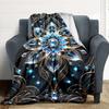 1PC Gilded Lotus Print Blanket, Soft Throw Blanket - Warm & Cozy for Couch, Bed, Office, and Travel yy250912195