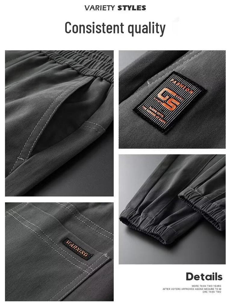 Herren Trendige Amerikanische Retro Eisseide Haremshose - Vielseitig, Elastischer Kordelzug Sportlicher Stil