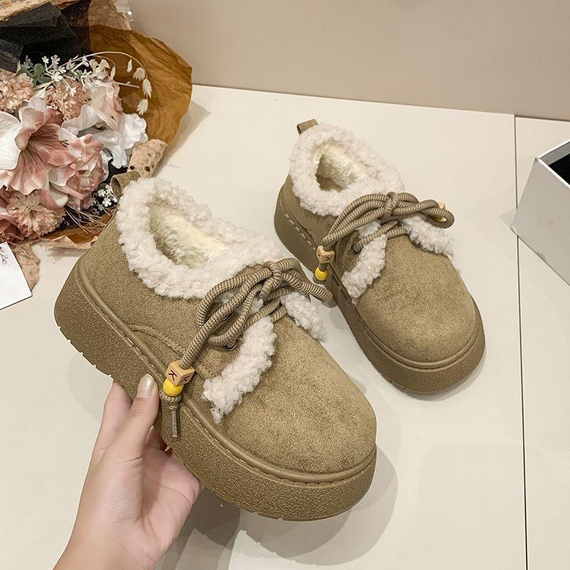 2025 Autumn and Winter New Fashion Versatile Comfortable Casual Warm Women Cotton Shoes Internet Celebrity Explosion Velvet Cotton Shoes Children