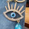 Keychain Sparkling Rhinestones Blue Eye Pendant Keychain Lobster Clasp Key Holder Bags Keys Mobile Phones Accessory