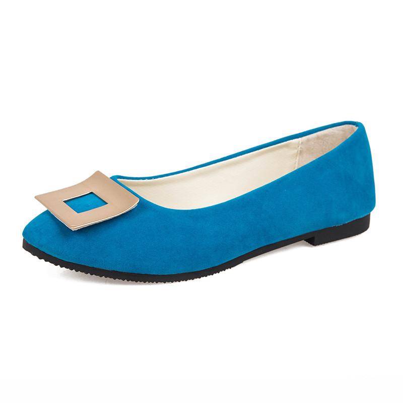 

Женские и женские однотонные туфли большого размера на плоской подошве с короткими каблуками, удобные, повседневные, 23 цвета 43 небесно-голубой