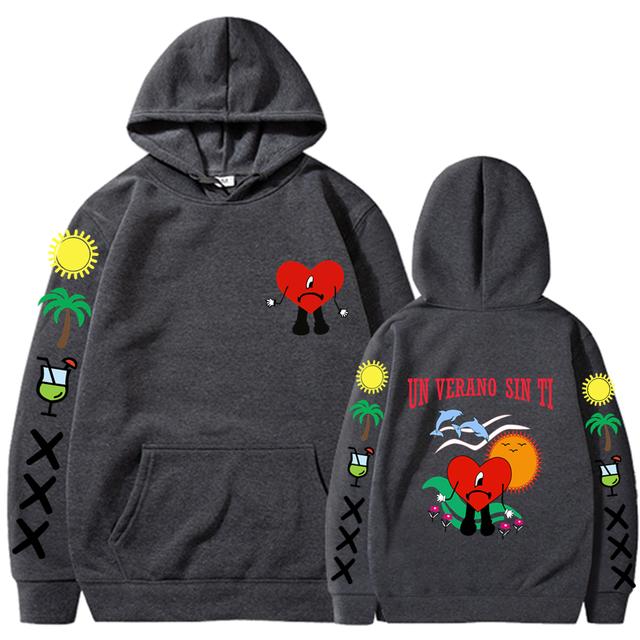 Un Verano Sin Ti Mikina Pánské Ženy Móda Bad Bunny Mikiny Dětské Hip Hop Mikiny Mikiny Mikiny s dlouhým rukávem Mikina s kapucí Dívčí kabáty