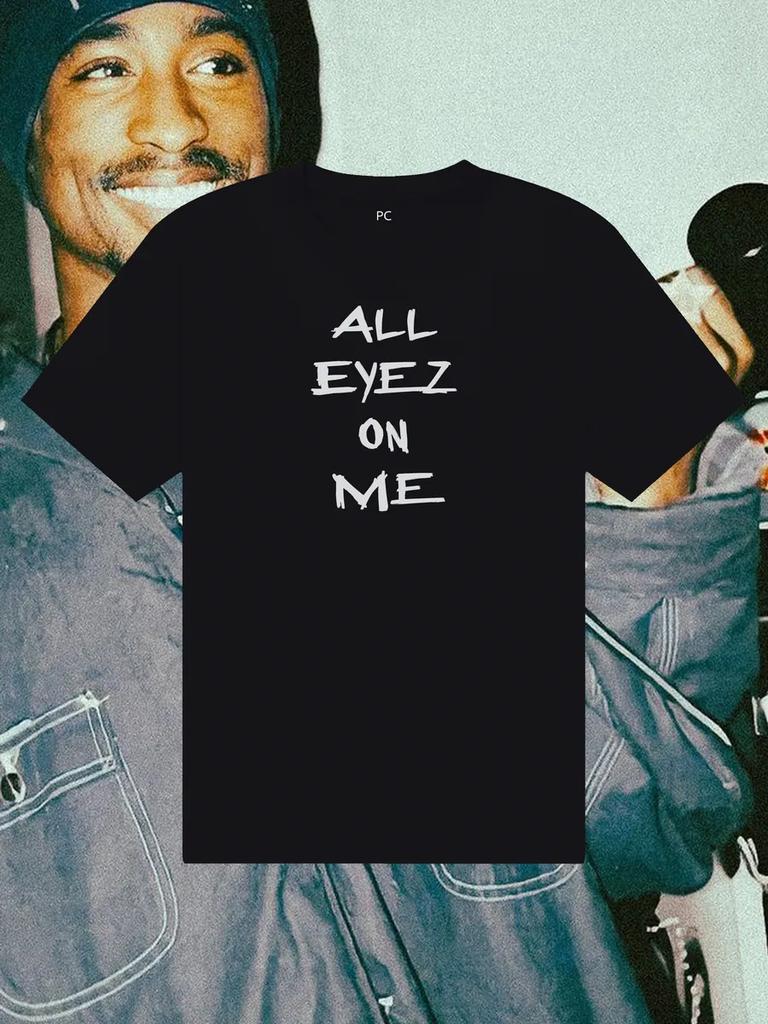 T-shirt with All Eyes On Me Print