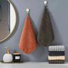 6 Piece Absorbent Coral Fleece Square Hand Towel Stripe Cleaning Cloth Practical Kitchen Towel  Home