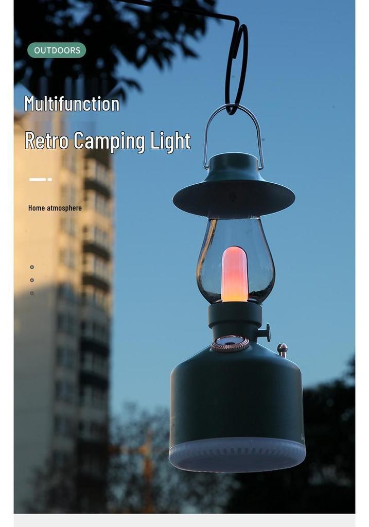 2026 New Retro Hat Style Kerosene Lamp Humidifier for Bedroom, Desktop, Outdoor & Camping Aromatherapy.