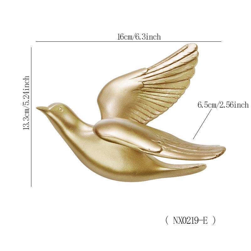 Europäischer dreidimensionaler Vogel-Wandschmuck Schwalbe Wandbehang Abstrakte Tierornamente Heimwanddekoration