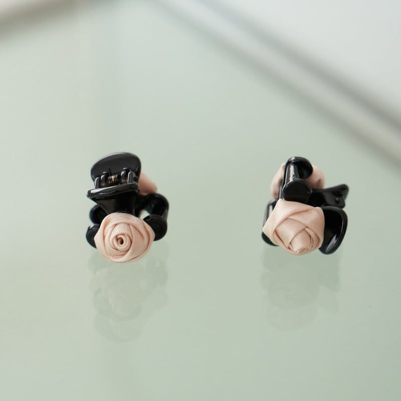 Geegee [2SET] Petit Rose Hair Clip - Ivory