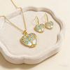 Moonstone Earring & Necklace Set - Heart Tree of Life, Luxurious European & American Style for Women