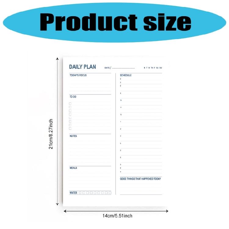 Professional Meal Workout Planner Notepads 60 Sheets Daily Planner Fitness Workout Journal Reading Tracking Notebook