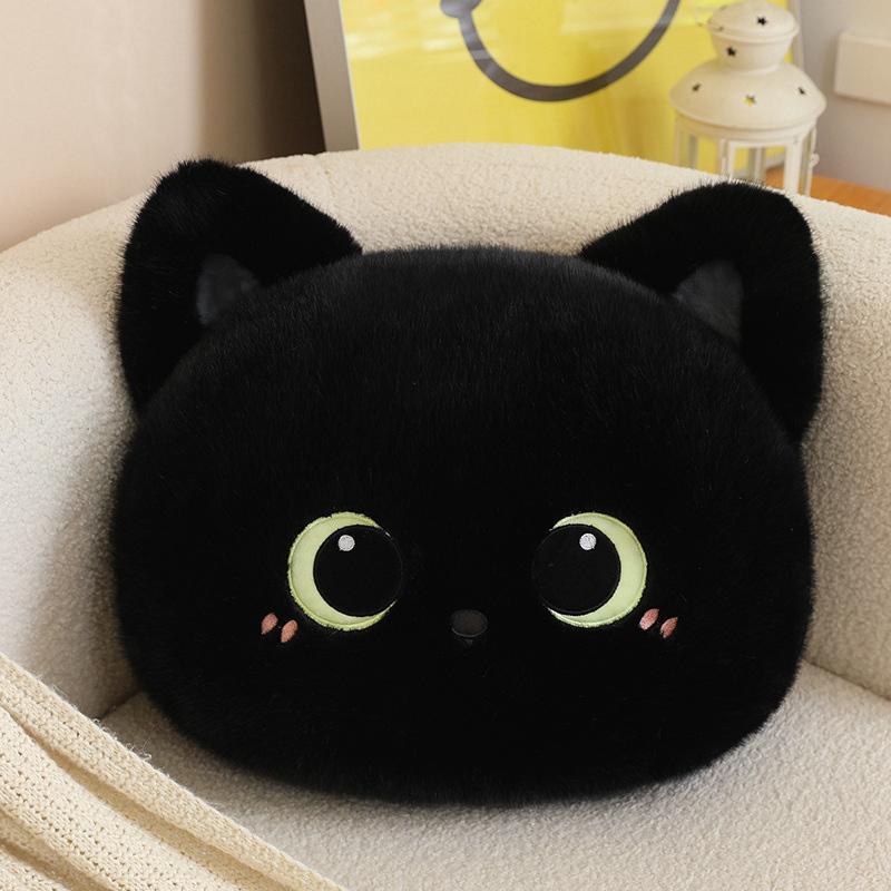 45cm Cute Cat Plush Pillow Stuffed Soft Calico Black Cat Throw Pillow Cushion Sofa Home Decoration Birthday Gift
