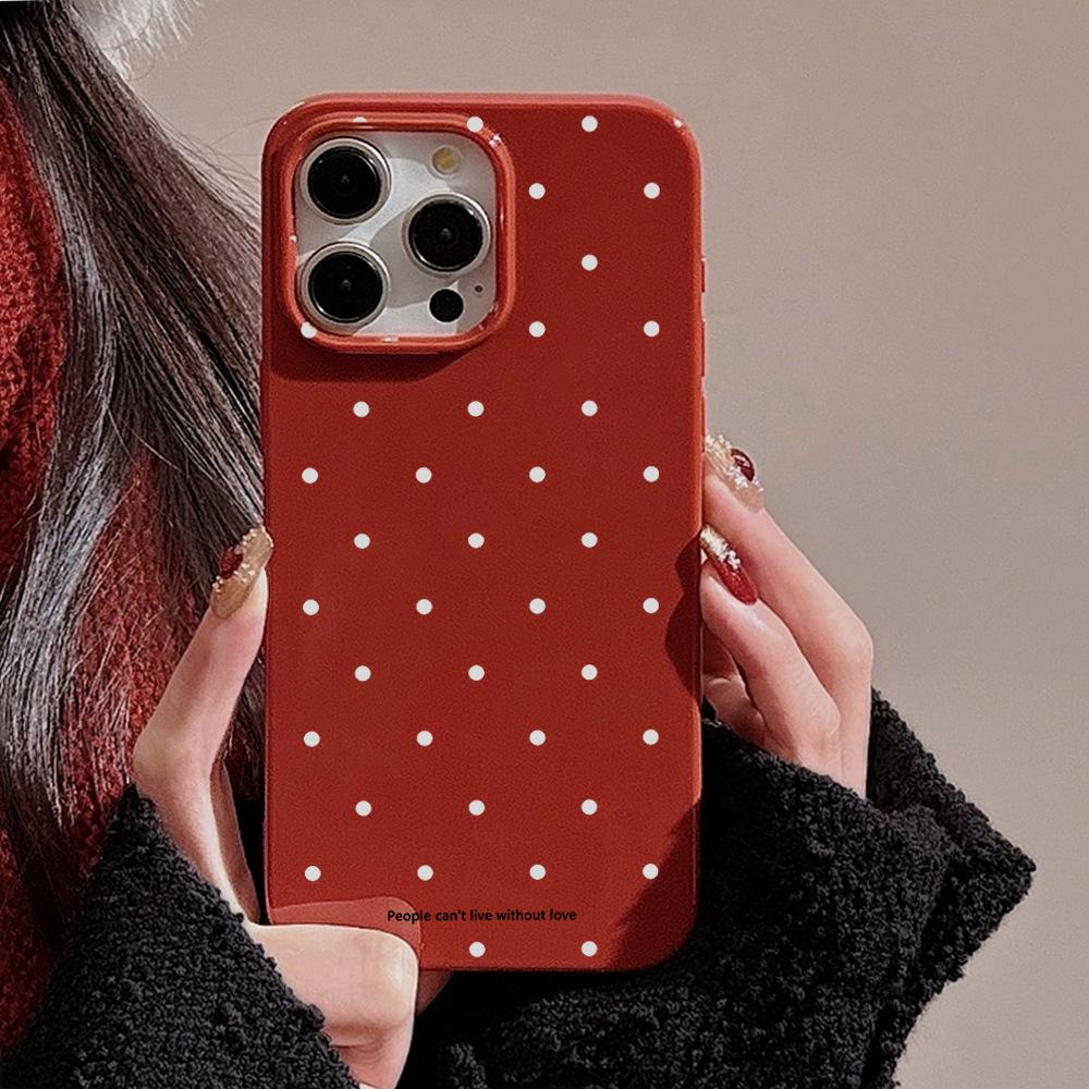 Vintage bílý puntíkovaný kryt na telefon pro iPhone 17 iPhone 17 Pro Max