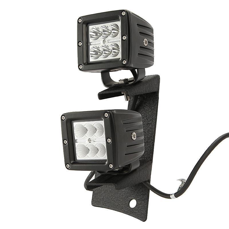 Jeep Wrangler A-Pillar Spotlight Bracket - Single/Double Layer Hood Mount