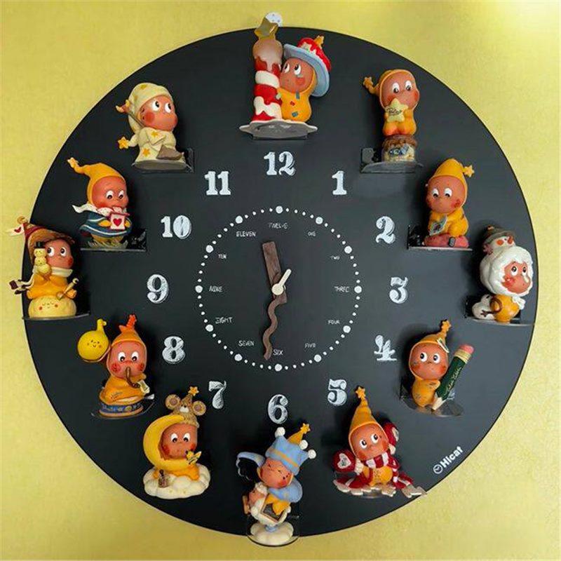 Magnetic Blackboard Wall Clock - DIY Artistic Home Decor for Living Room & Bedroom