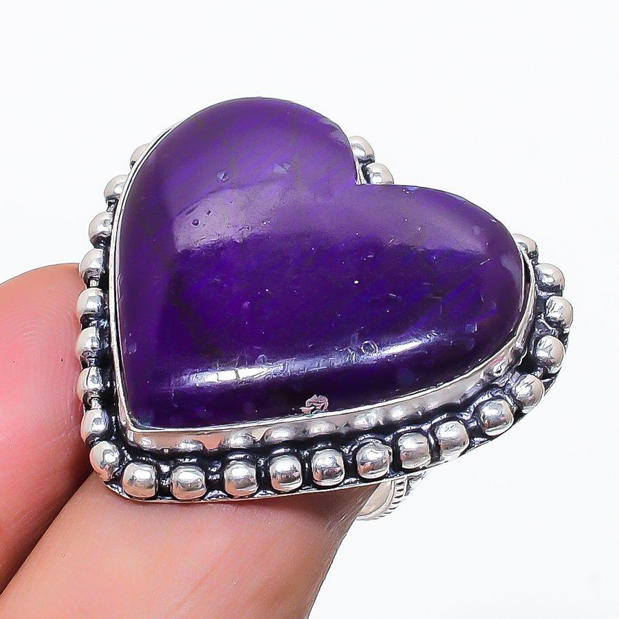 

Natural Purple Labradorite 925 Sterling Silver Jewelry Ring Size 7.5 K0G60