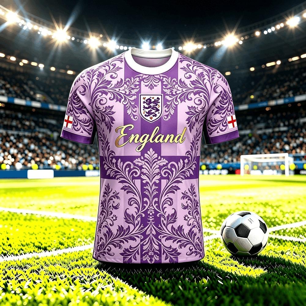 2026 Summer England Football Style Sports Quick-dry Men's T-Shirt Fashion Print Casual Women Short Sleeve Men's Sports Tee Shirt