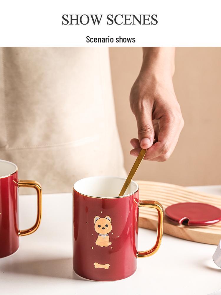 Elegant Newlywed Ceramic Mug Set - Luxurious Gift Boxed Pair