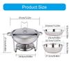 Insulated 4.5L Capacity Nonrust Steel Food Warmers Dish For Professional Catering Banquets Or Home Dining