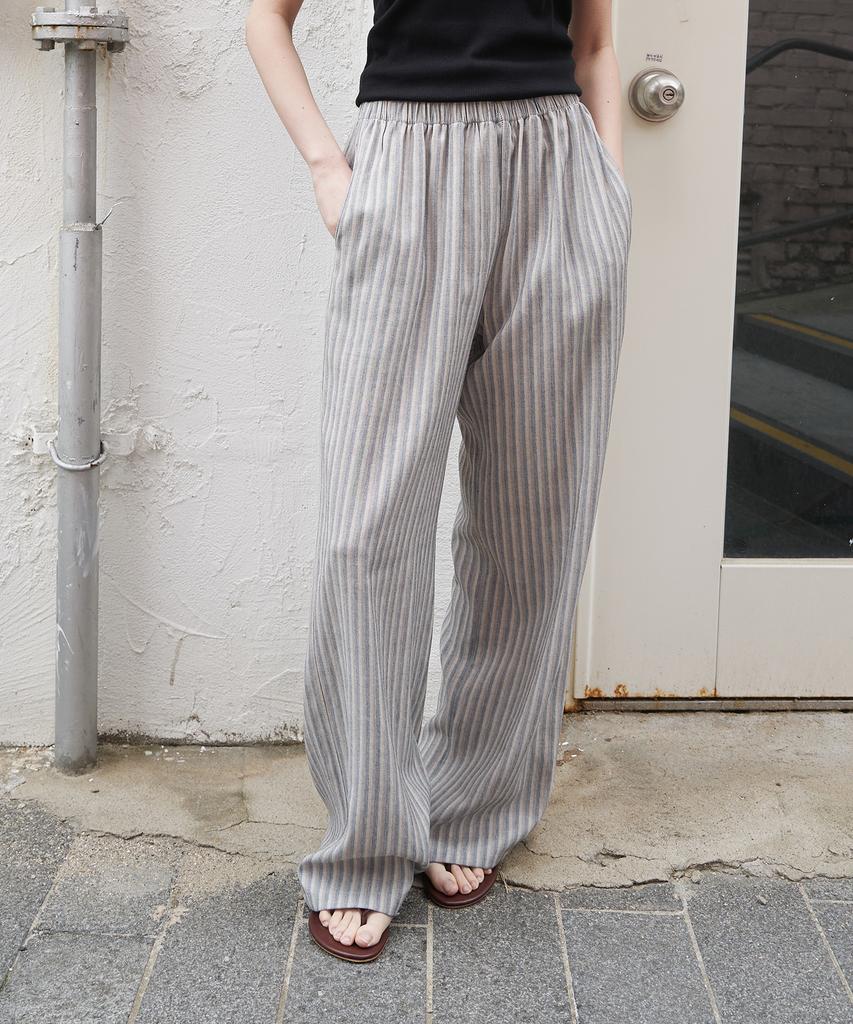Julliapepe Natural Stripe Pants (Khaki)