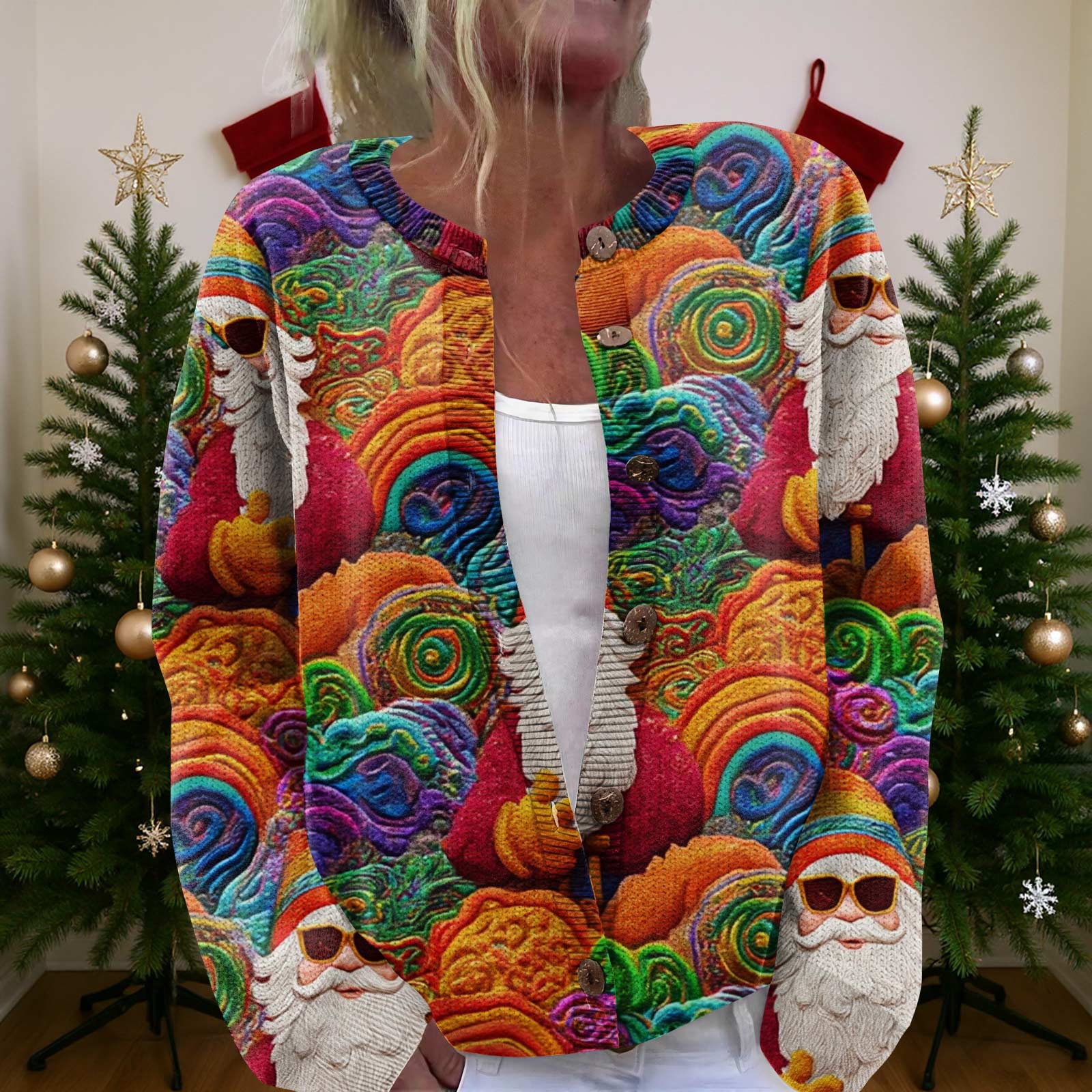 

Women S Christmas Sweater Cute Fun Christmas Sweater Fall And Winter Long Sleeve Knitted Sweater L