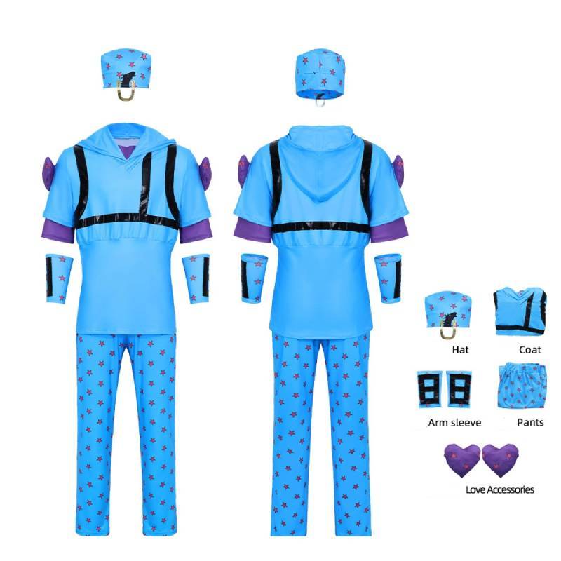 Jojos Bizarre Adventure Jonathan Joestar Cosplay Costume With Printed Fabric For Halloween Party