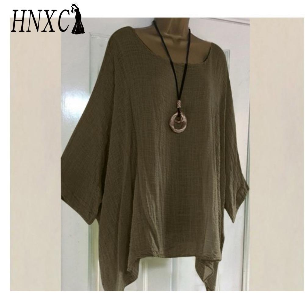 HNXC Dame Mote Casual Ensfarget Trykk O-hals Bluser & Skjorter