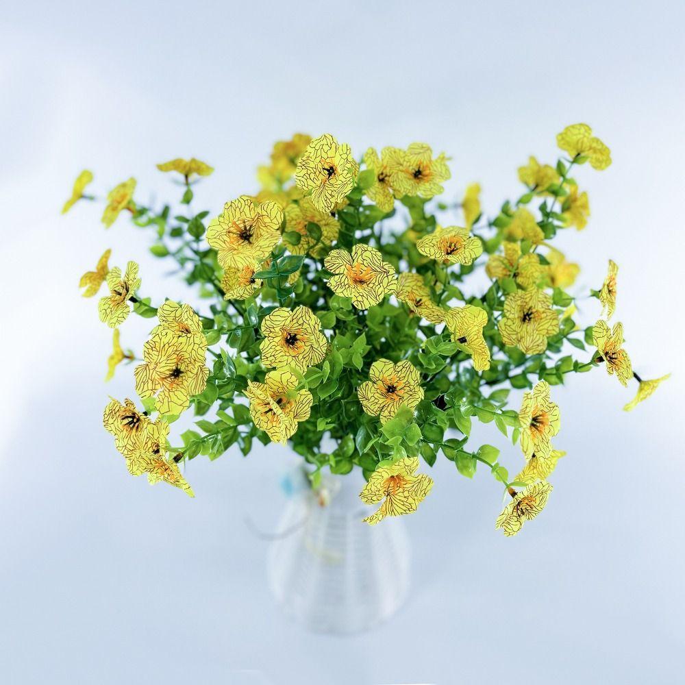 Fake Plants Artificial Pansy Flowers Fall Decor DIY Floral Simulated Violet Bouquet Realistic Home Decoration Simulation Flowers
