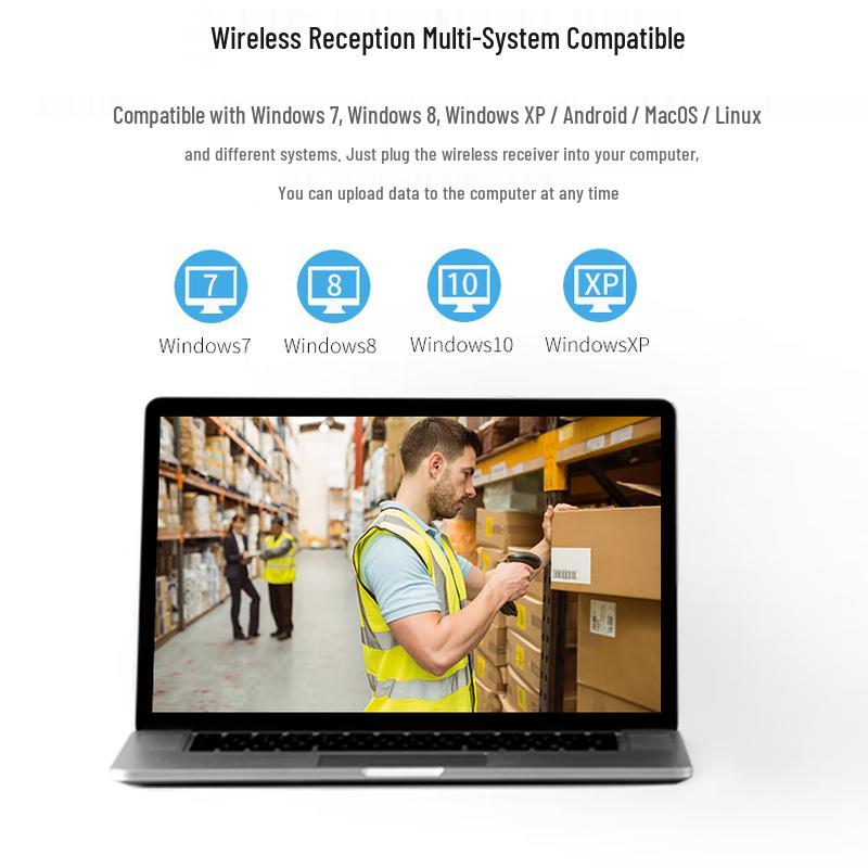 Deli Wireless 1D 2D Barcode Scanner