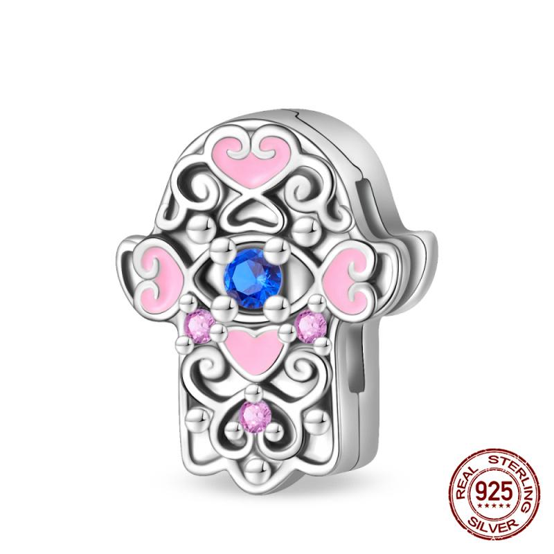 Original 100% 925 Silver Lucky Clover Patron Saint Flat Bead Fit Original Flat Bracelet DIY Jewelry Making Women's Gift