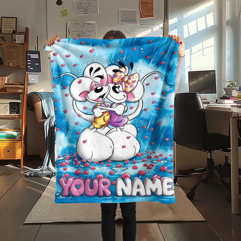 1pz Coperta di Flanella con Nome Personalizzato e Fantasia Diddl Adatta a Tutte le Stagioni per Arredamento Casa Calore e Comfort Regali Regalo Festivo_xia