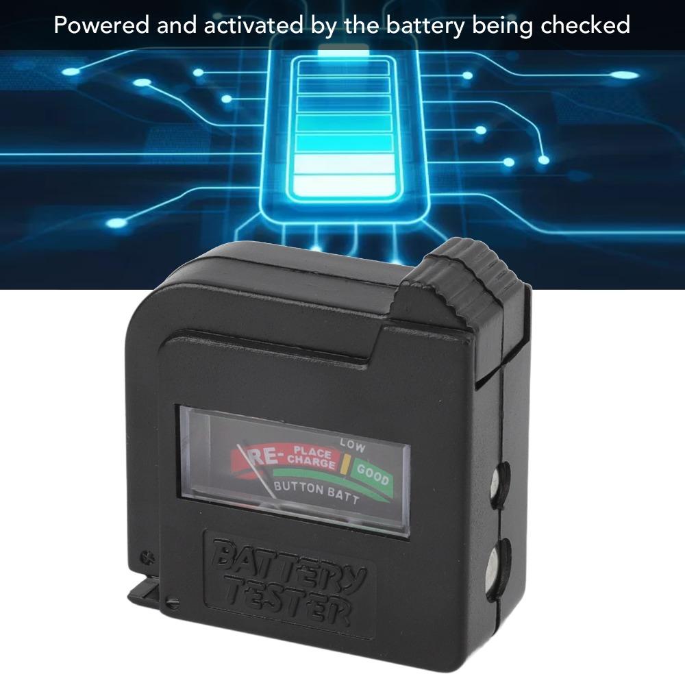 Black Battery Capacity Tester ABS Battery Charge Checker Small Battery Volt Tester