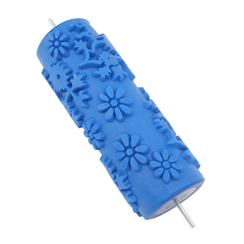 Pattern Paint Roller 5 Inch Flower Design Rubber Decorative Texture Roller for Wall Ceiling Door