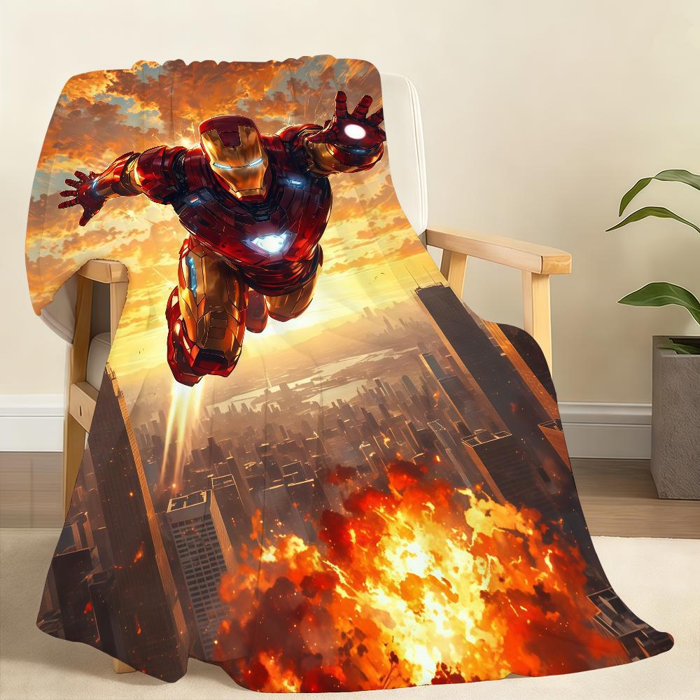 Classic I-Iron M-Man Blanket Soft Throw Blanket for Home Bedroom Bed Sofa Picnic Travel Office Rest Cover Blanket Gift 150x200cm