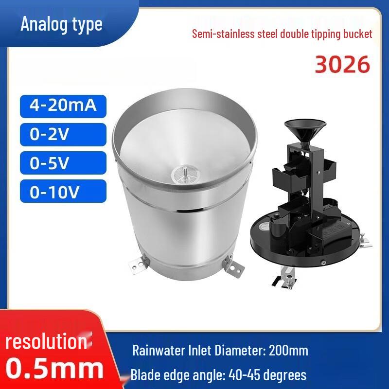 High-Precision Stainless Steel Double Tipping Bucket Rain Gauge Sensor 1