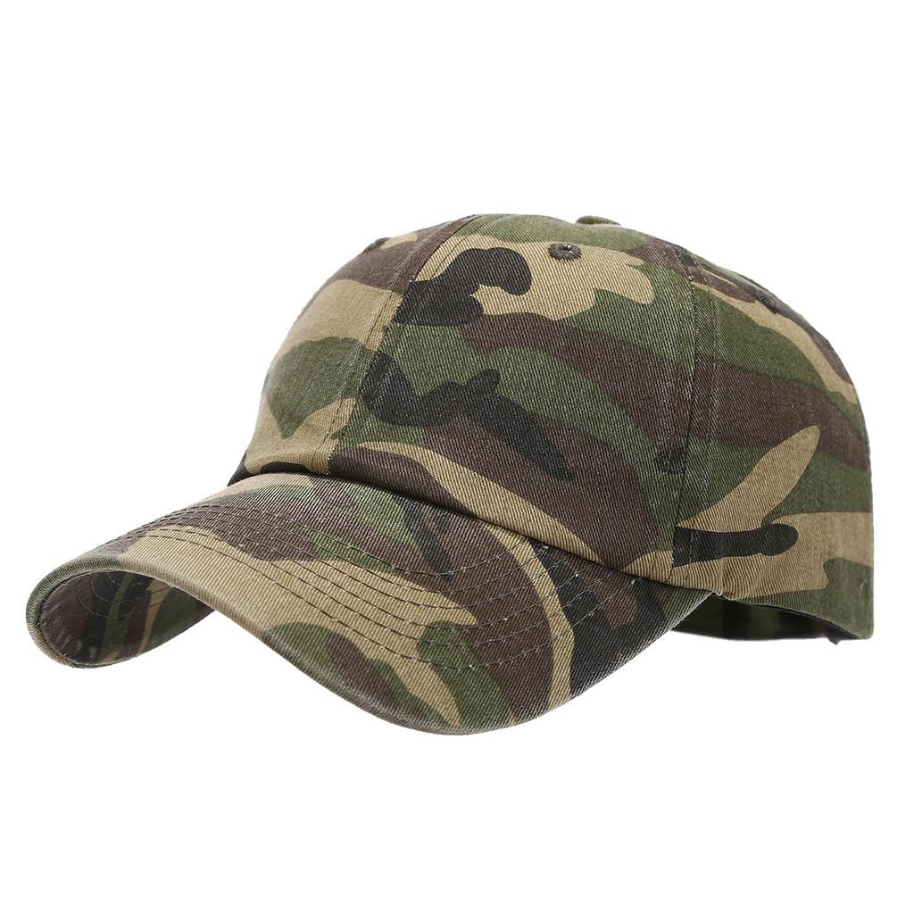 Vintage Camouflage Baseball Cap With Sun Protection For Outdoor Activities