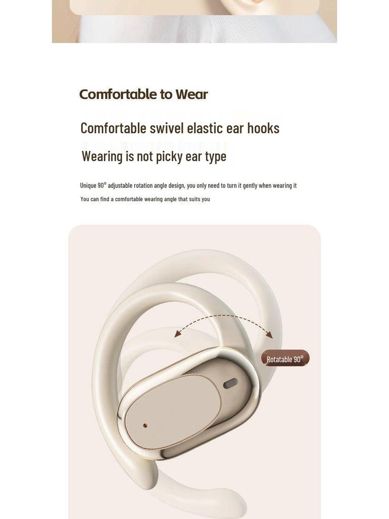 Bone Conduction Wireless Open-Ear Sports Headphones: In-Ear Bluetooth with Long Battery Life