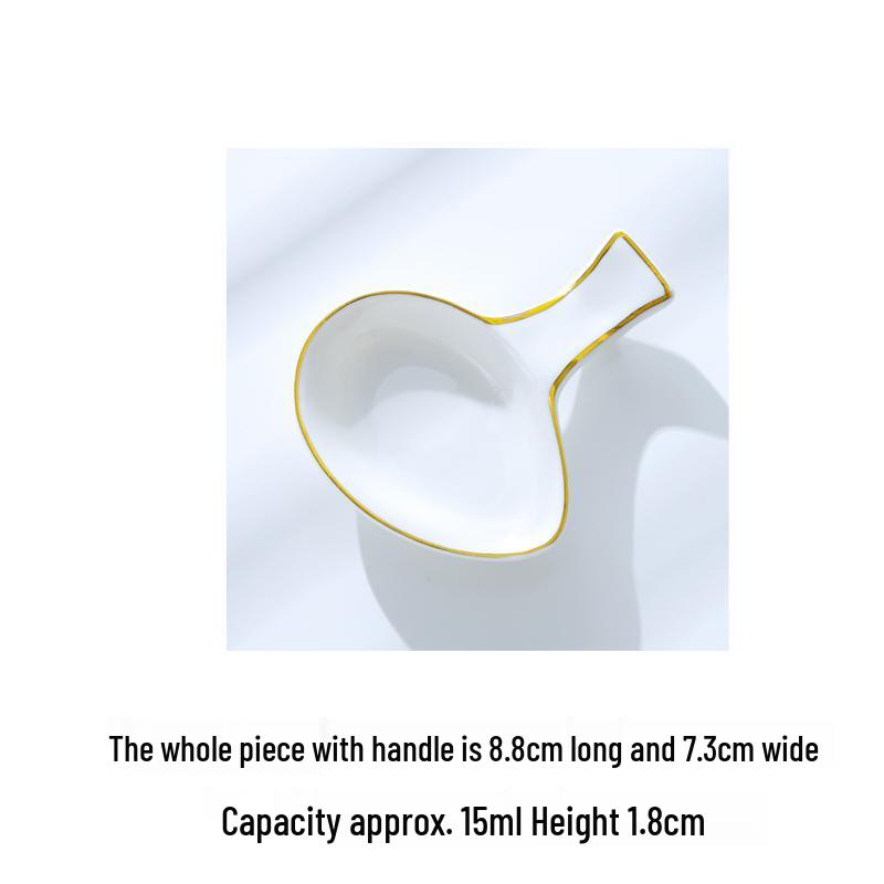 Europejski zestaw ceramicznych naczyń na przyprawy i sosy ze złotym rantem