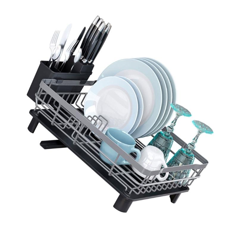 Dish Drying Rack Kitchen Utensils Drainer Rack Drainboard Dinnerware