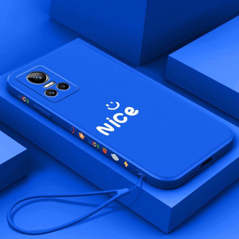 RealmeGTNEO3 Mobile Phone Case Liquid Silicone Protective Case All-inclusive Straight Edge Anti-drop Soft Case