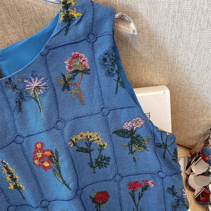 Women's Floral Print Sleeveless Blouse Ruffle Hem Casual Loose Tank Top