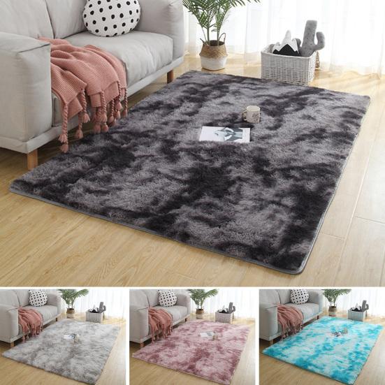 

Пушистый ковер с принтом тай-дай, современный супермягкий красочный длинный плюшевый ковер, который можно стирать в машине, нескользящий для гостиной, спальни, детской комнаты, пол, мохнатый ковер розовый/фиолетовый