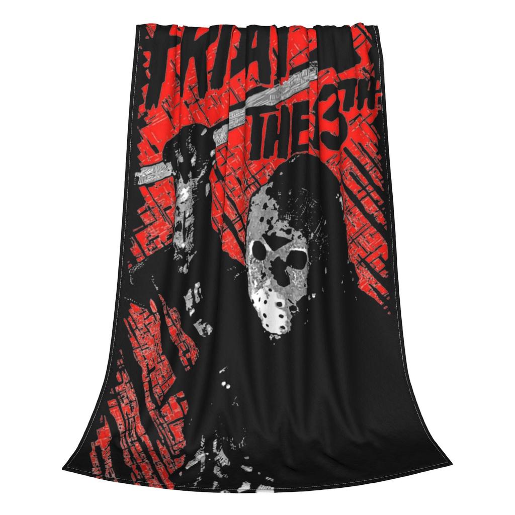 Coperta Morbidissima Venerdì 13 Tredicesimo Film Horror in Pile di Flanella Premium Leggera Jason Voorhees Coperta da Letto