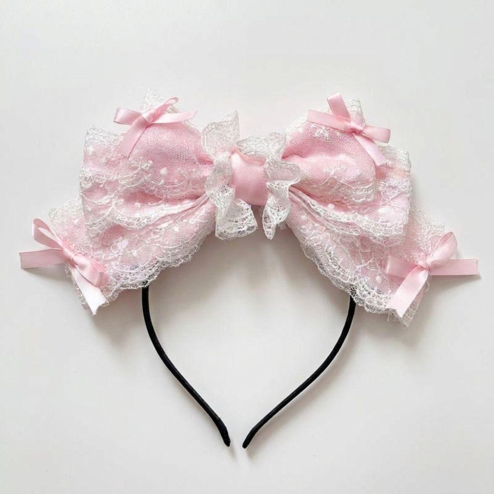 Ruffle Lace Girl's Headband Sweet Style Lolita Headdress Cosplay Accessories