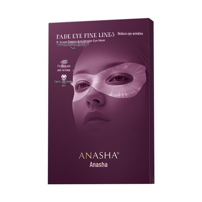 Патентованная гидрогелевая маска для глаз Anasha: Успокаивающие, подтягивающие, укрепляющие антивозрастные патчи с коллагеном для темных кругов и мешков под глазами.