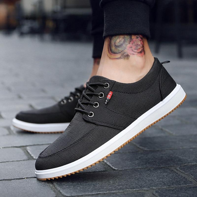 Mode Herren Canvas Schuhe Neue Atmungsaktive Flache Schuhe für Herren Fahren Freizeit Mokassin Männlich Weiche Bequeme Slipper Markenmode Trainer