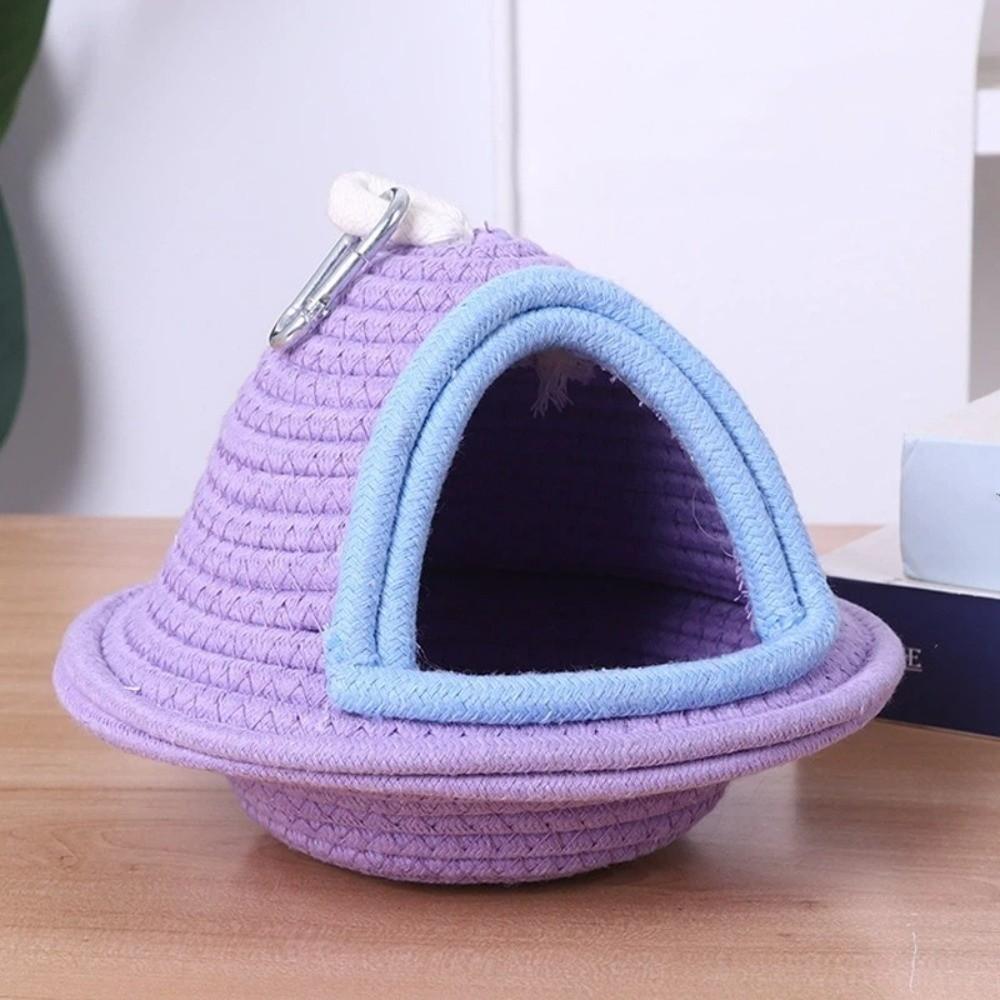 Windproof Bird Cage Nest Handmade Weave Parrot Bed House Bird Hanging Bed Bird Cage